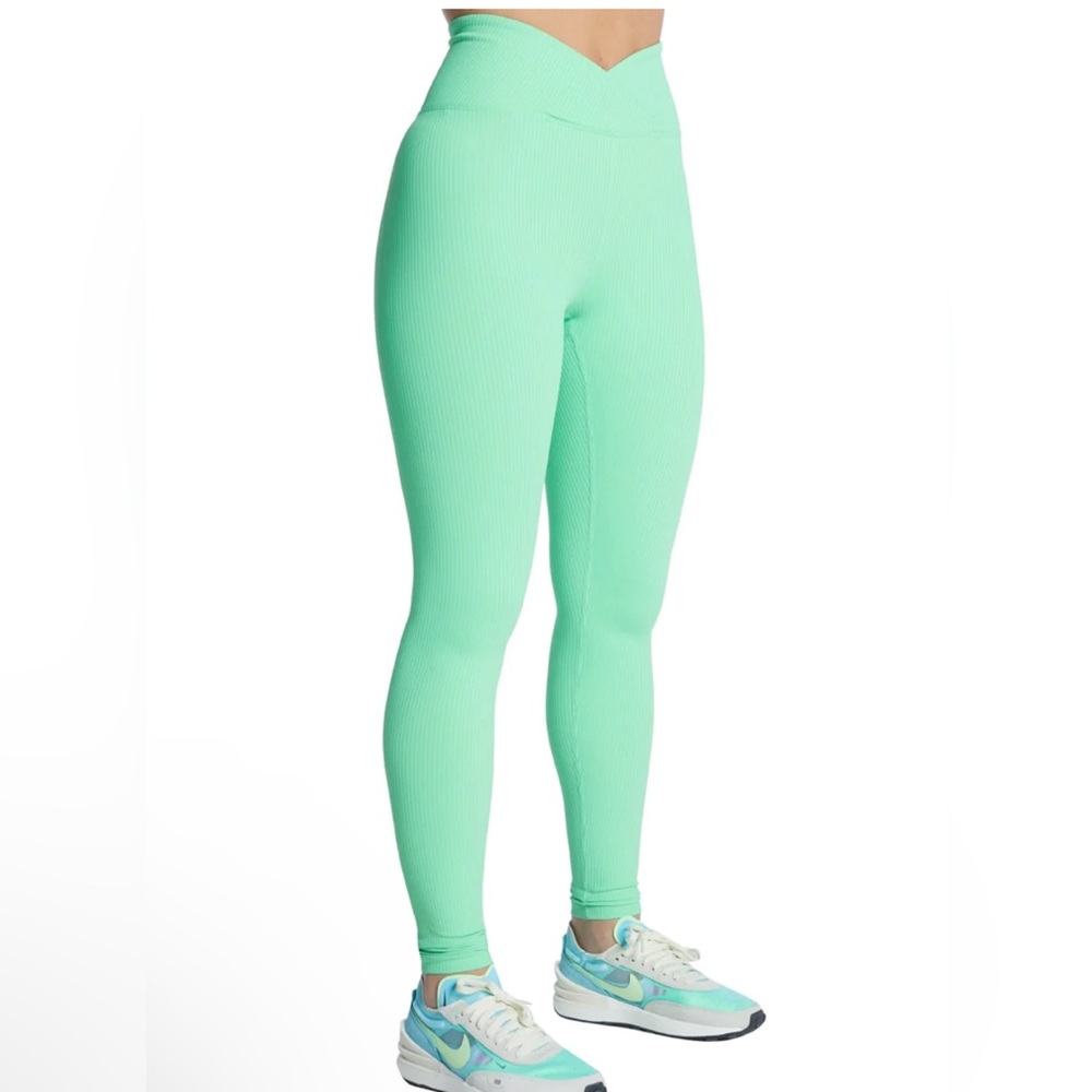 Year Of Ours Veronica Ribbed Leggings Large Mint